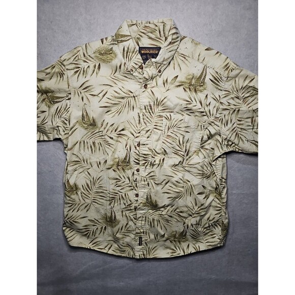 Woolrich Other - Woolrich Shirt Mens Large Floral Hawaiian Beach Fishing Button Up Outdoors SS